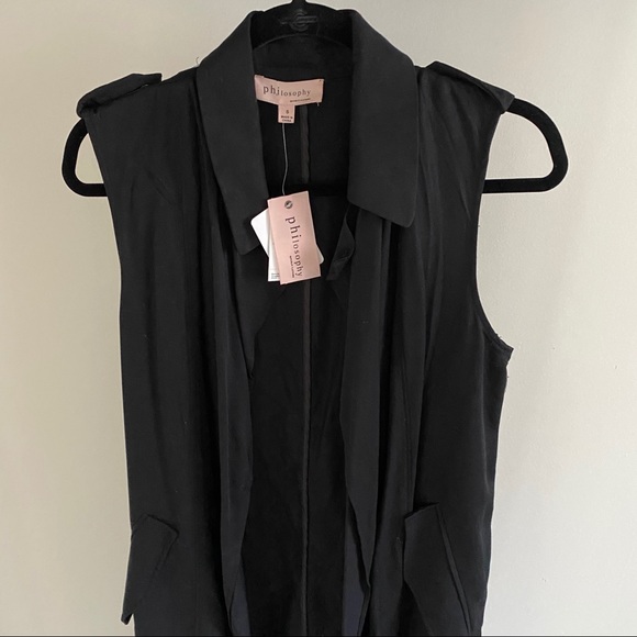 NWT! Philosophy Sleeveless Longline Vest - Picture 2 of 8